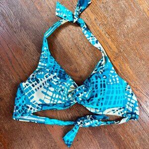 beach bay bikini set sz 12, high cut, tie top closure
